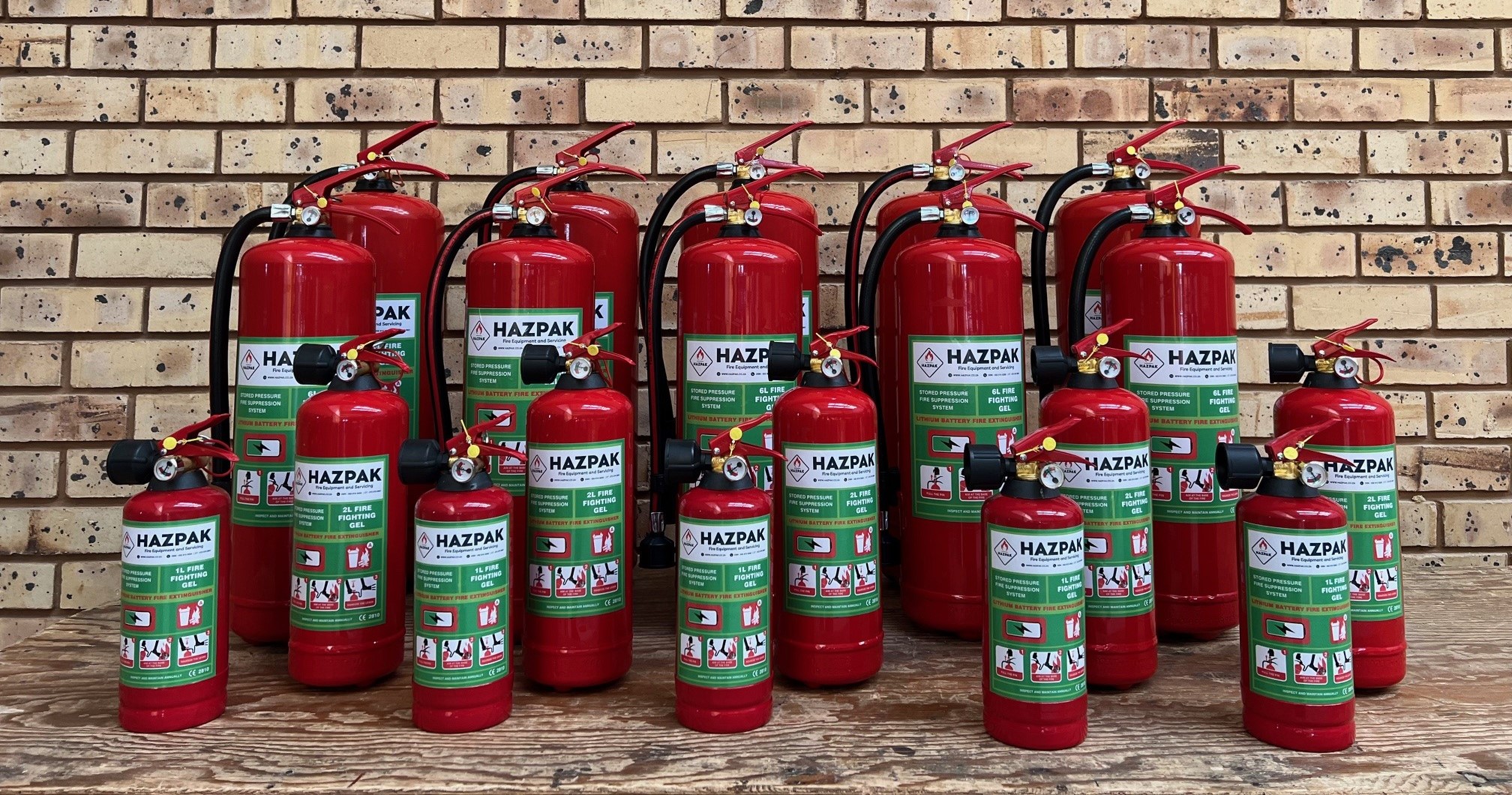 Hazpak lithium-ion fire extinguishers 1L, 2L, 5L, 9L